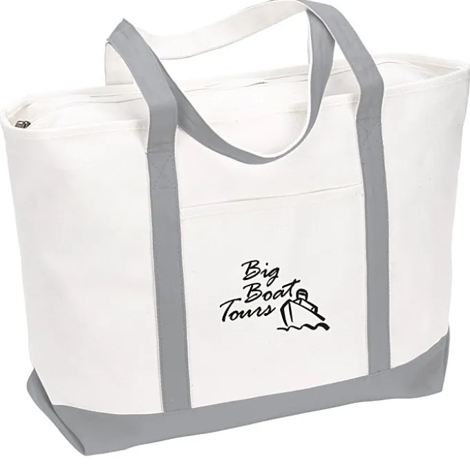 Large Heavyweight Cotton Canvas Tote - 24 hr