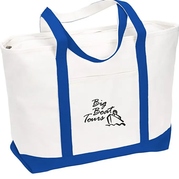 Large Heavyweight Cotton Canvas Tote - 24 hr