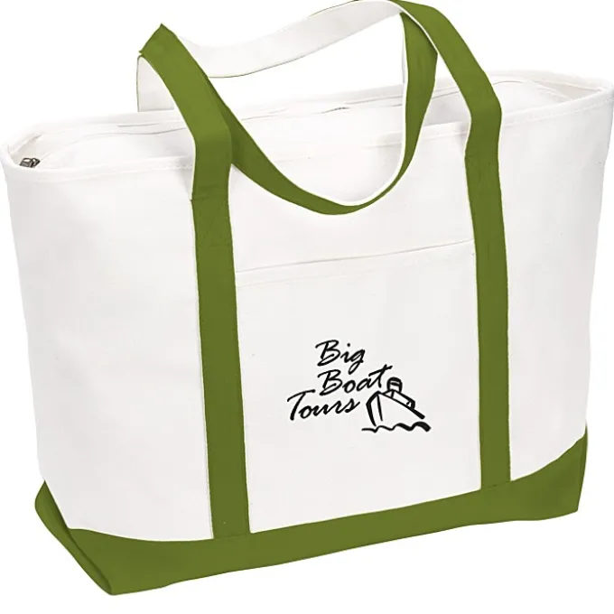 Large Heavyweight Cotton Canvas Tote - 24 hr