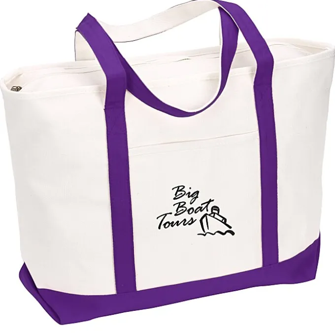 Large Heavyweight Cotton Canvas Tote - 24 hr