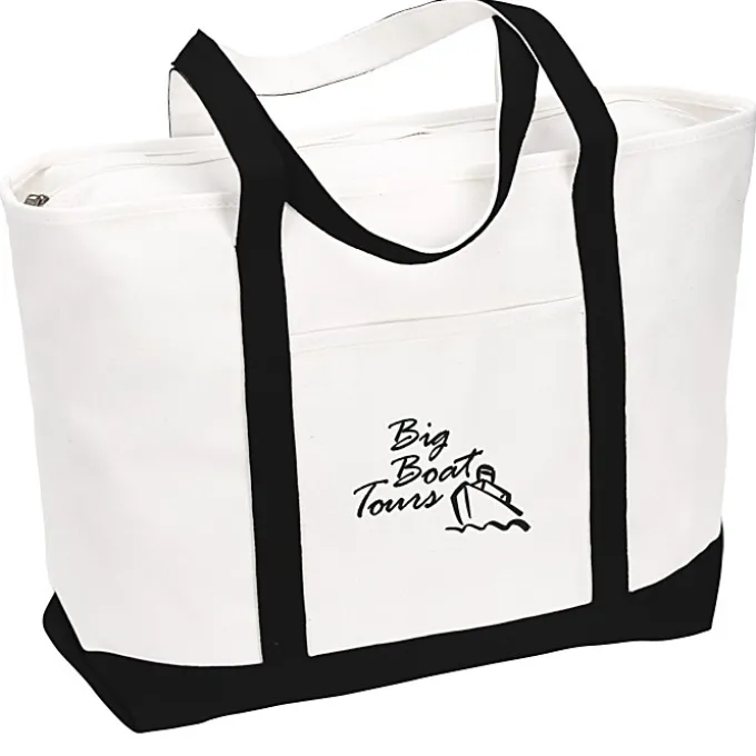 Large Heavyweight Cotton Canvas Tote - 24 hr