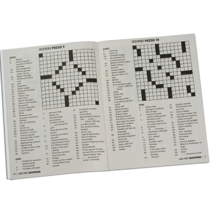 Large Print Crossword Puzzle Book & Pencil - Volume 1