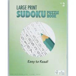 Large Print Sudoku Puzzle Book & Pencil - Volume 2