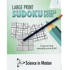 Large Print Sudoku Puzzle Book & Pencil - Volume 2
