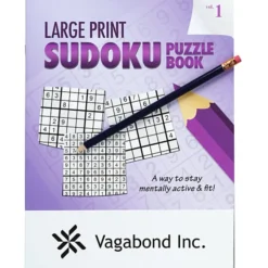 Large Print Sudoku Puzzle Book & Pencil - Volume 1