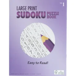 Large Print Sudoku Puzzle Book & Pencil - Volume 1