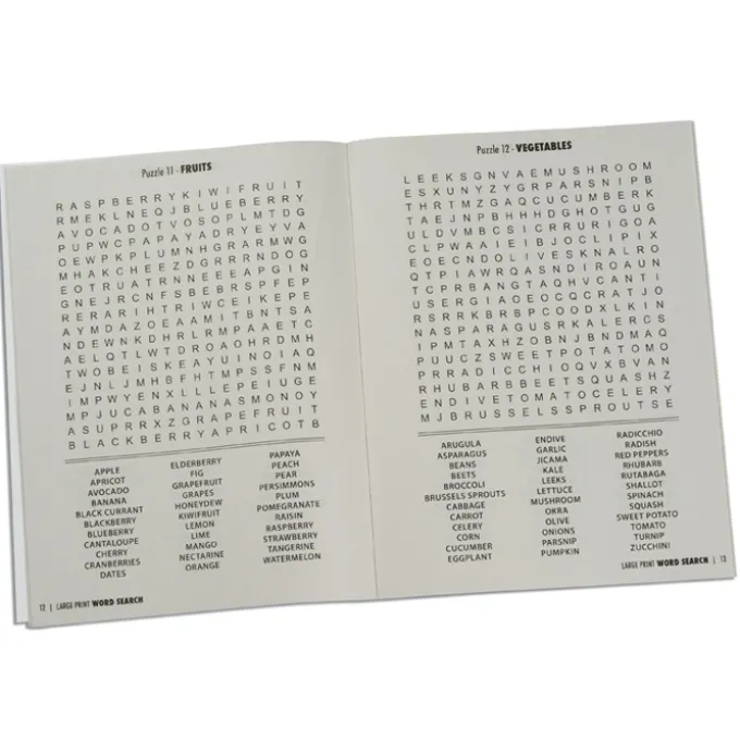 Large Print Word Search Puzzle Book & Pencil- Volume 1