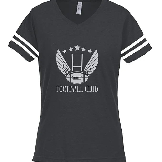 LAT Fine Jersey Football T-Shirt - Ladies' - Screen