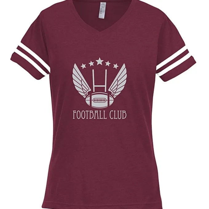 LAT Fine Jersey Football T-Shirt - Ladies' - Screen