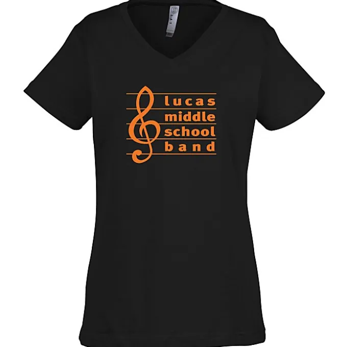 LAT Fine Jersey V-Neck T-Shirt - Ladies' - Colors