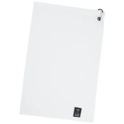 League Golf Towel with Carabiner - White