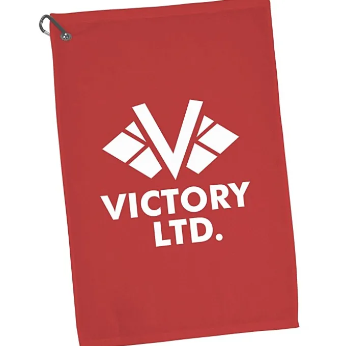 League Golf Towel with Carabiner - Colors - 24 hr