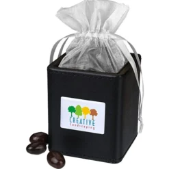 Leatherette Desk Caddy - Dark Chocolate Almonds