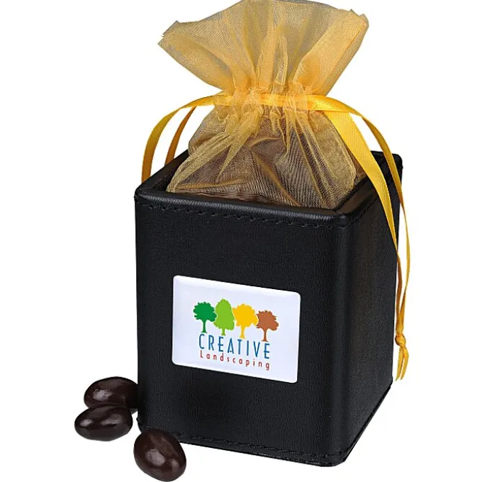 Leatherette Desk Caddy - Dark Chocolate Almonds