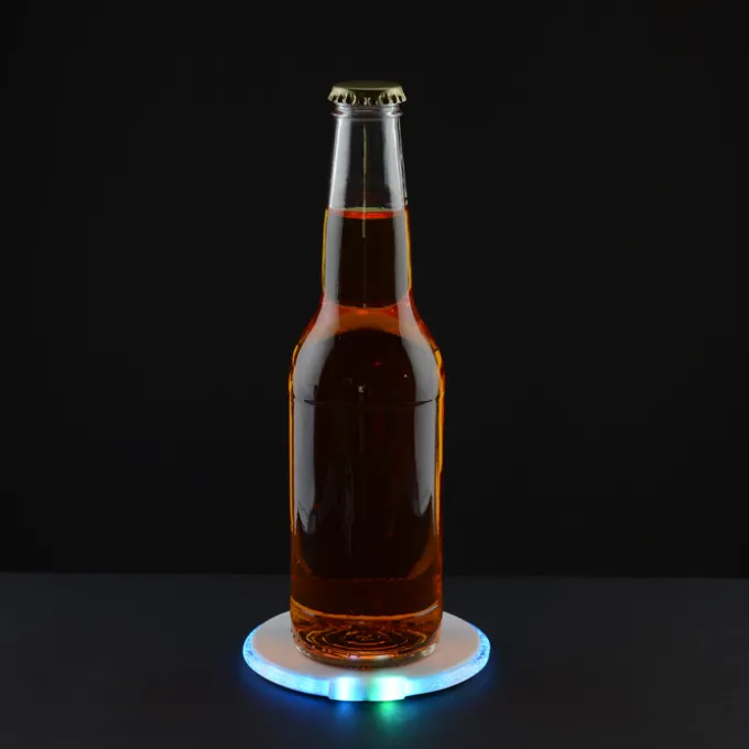LED Coaster with Bottle Opener