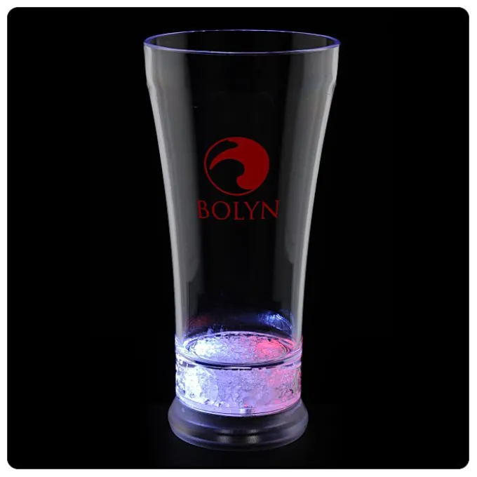 LED Pilsner Cup - 14 oz. - Red, White & Blue - 24 hr