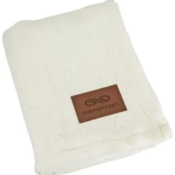 Leeman Cable Knit Sherpa Blanket