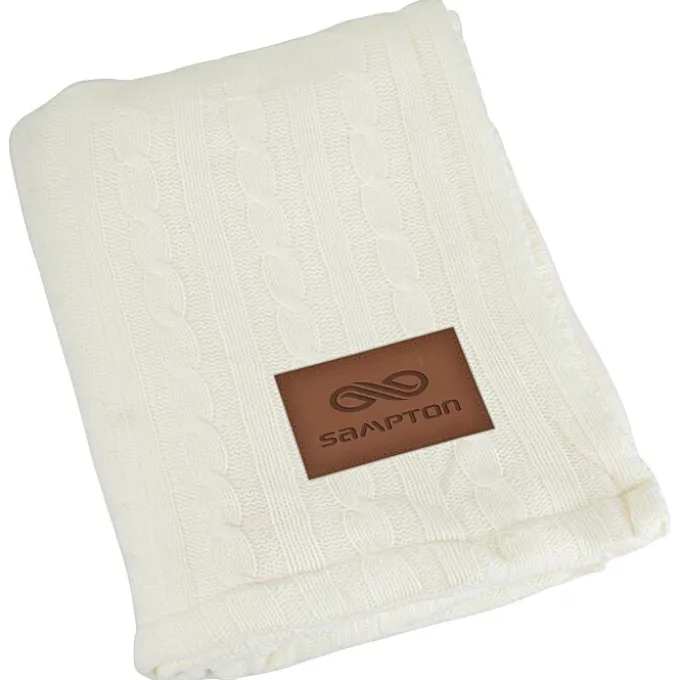 Leeman Cable Knit Sherpa Blanket