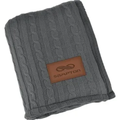 Leeman Cable Knit Sherpa Blanket