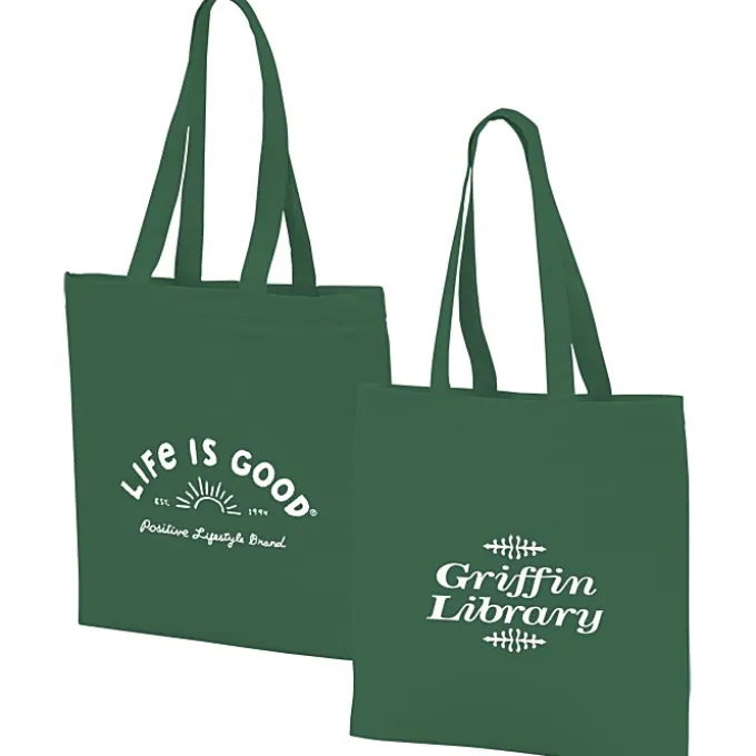 Life is Good Color Cotton Sheeting Tote - Sun