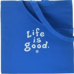 Life is Good Color Cotton Sheeting Tote - LIG