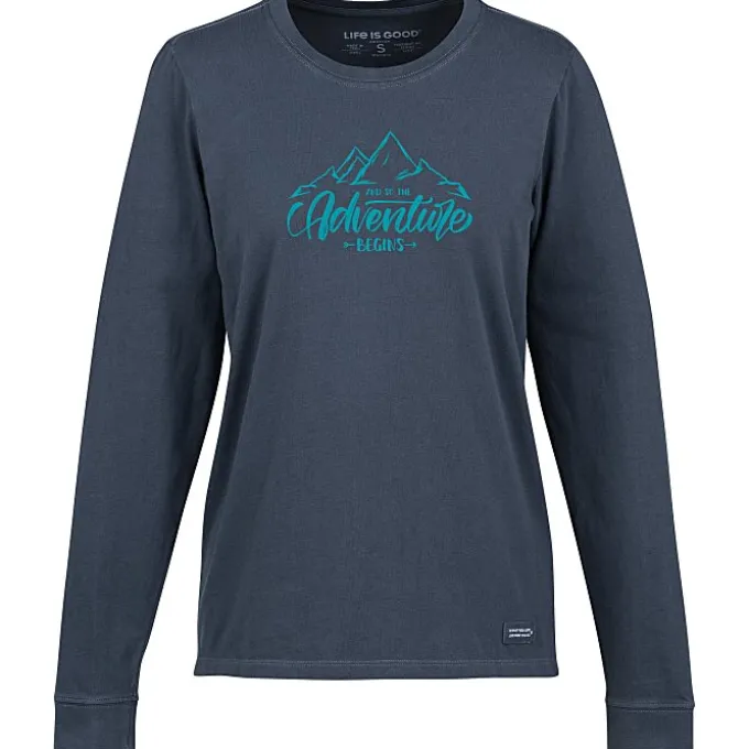 Life is Good Crusher Long Sleeve Tee - Ladies' - Screen