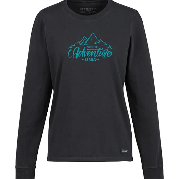 Life is Good Crusher Long Sleeve Tee - Ladies' - Screen