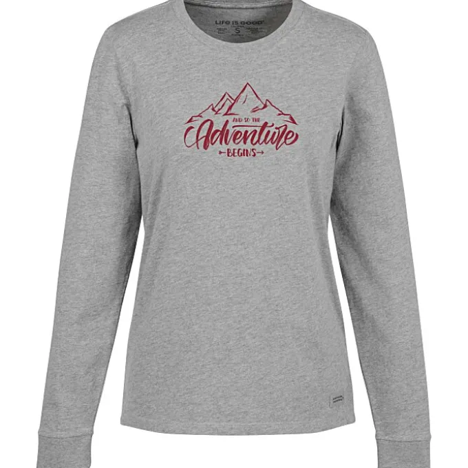 Life is Good Crusher Long Sleeve Tee - Ladies' - Screen