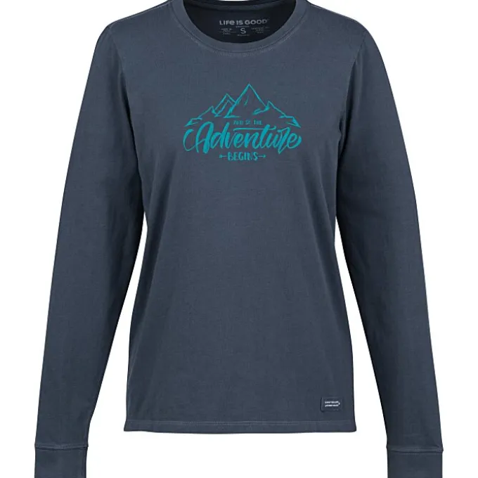 Life is Good Crusher Long Sleeve Tee - Ladies' - Screen