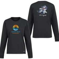 Life is Good Crusher Long Sleeve Tee - Ladies' - Full Color - Adirondack