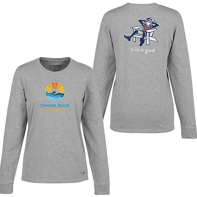 Life is Good Crusher Long Sleeve Tee - Ladies' - Full Color - Adirondack