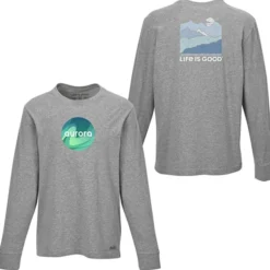 Life is Good Crusher Long Sleeve Tee - Men's - Full Color - Mountains