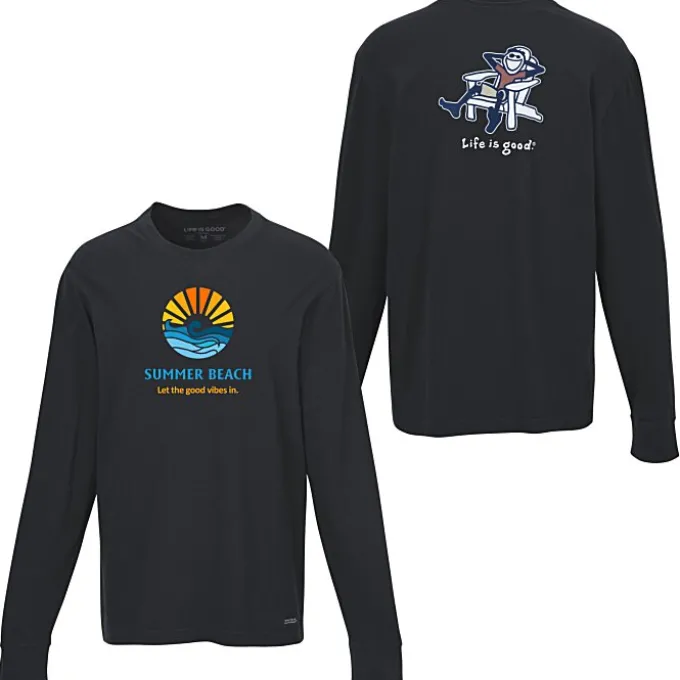 Life is Good Crusher Long Sleeve Tee - Men's - Full Color - Adirondack
