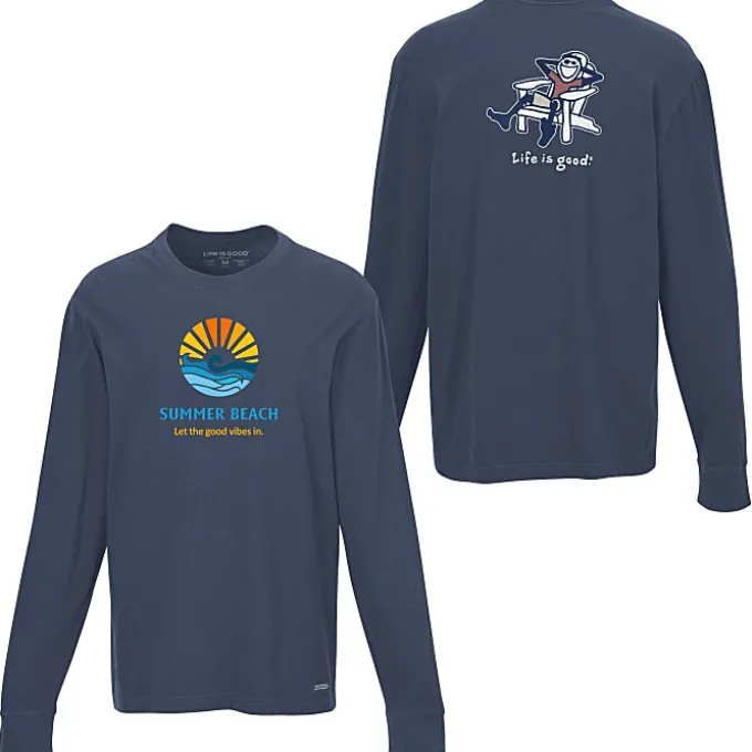 Life is Good Crusher Long Sleeve Tee - Men's - Full Color - Adirondack