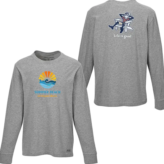 Life is Good Crusher Long Sleeve Tee - Men's - Full Color - Adirondack
