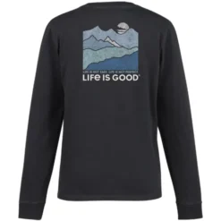 Life is Good Crusher Long Sleeve Tee - Ladies' - Full Color - Mountains