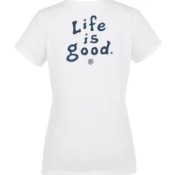 Life is Good Crusher Tee - Ladies' - Full Color - White - LIG