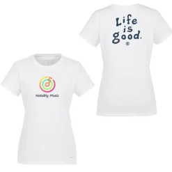 Life is Good Crusher Tee - Ladies' - Full Color - White - LIG