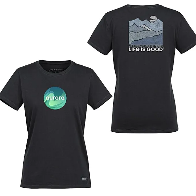 Life is Good Crusher Tee - Ladies' - Full Color - Colors - Mountains