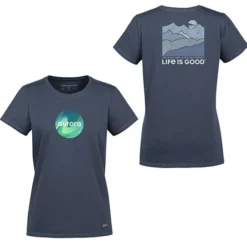 Life is Good Crusher Tee - Ladies' - Full Color - Colors - Mountains