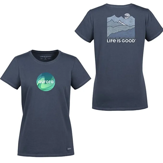 Life is Good Crusher Tee - Ladies' - Full Color - Colors - Mountains