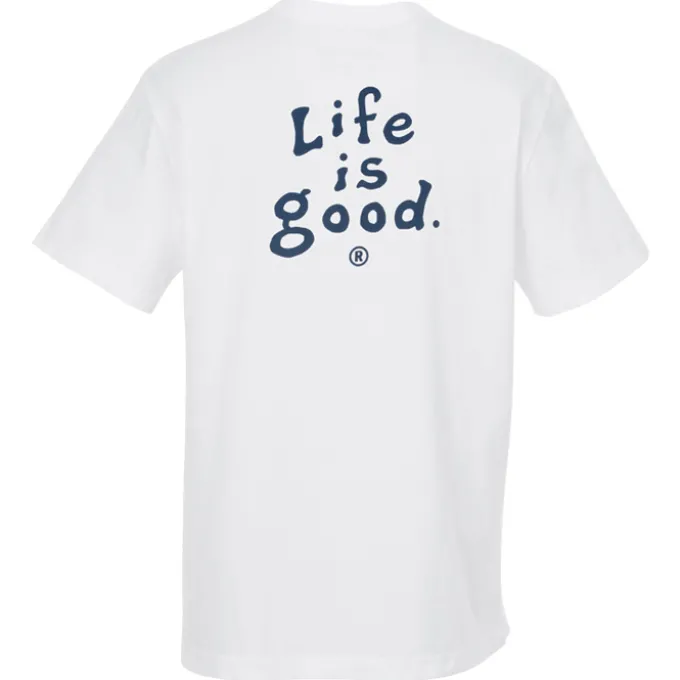 Life is Good Crusher Tee - Men's - Full Color - White - LIG