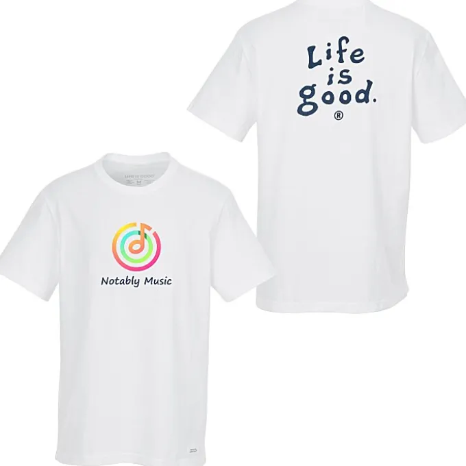 Life is Good Crusher Tee - Men's - Full Color - White - LIG