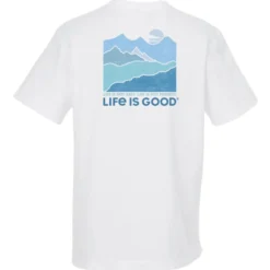 Life is Good Crusher Tee - Men's - Full Color - White - Mountains