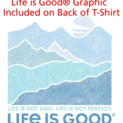 Life is Good Crusher Tee - Men's - Full Color - White - Mountains
