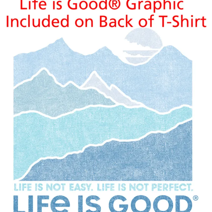 Life is Good Crusher Tee - Men's - Full Color - White - Mountains