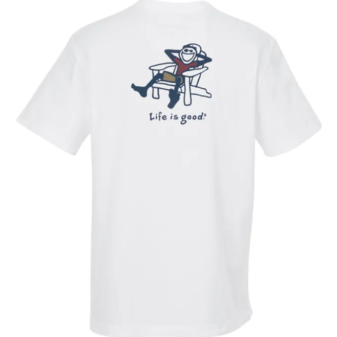 Life is Good Crusher Tee - Men's - Full Color - White - Adirondack