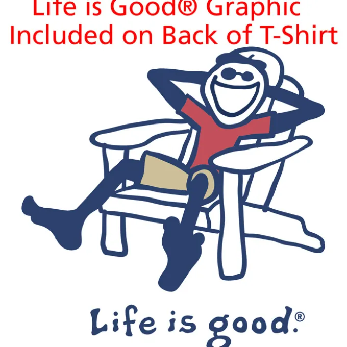 Life is Good Crusher Tee - Men's - Full Color - White - Adirondack