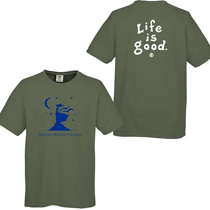 Life is Good Garment-Dyed Tee - Screen - Colors - LIG