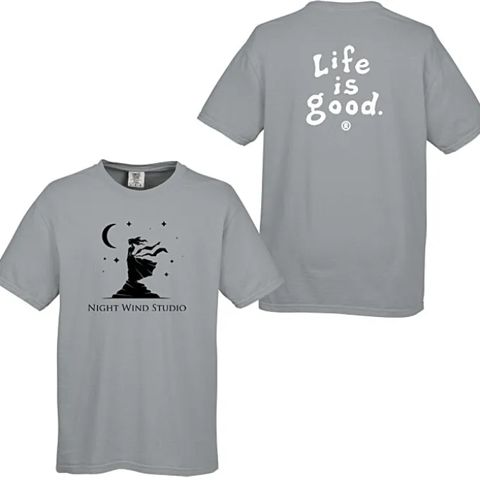 Life is Good Garment-Dyed Tee - Screen - Colors - LIG